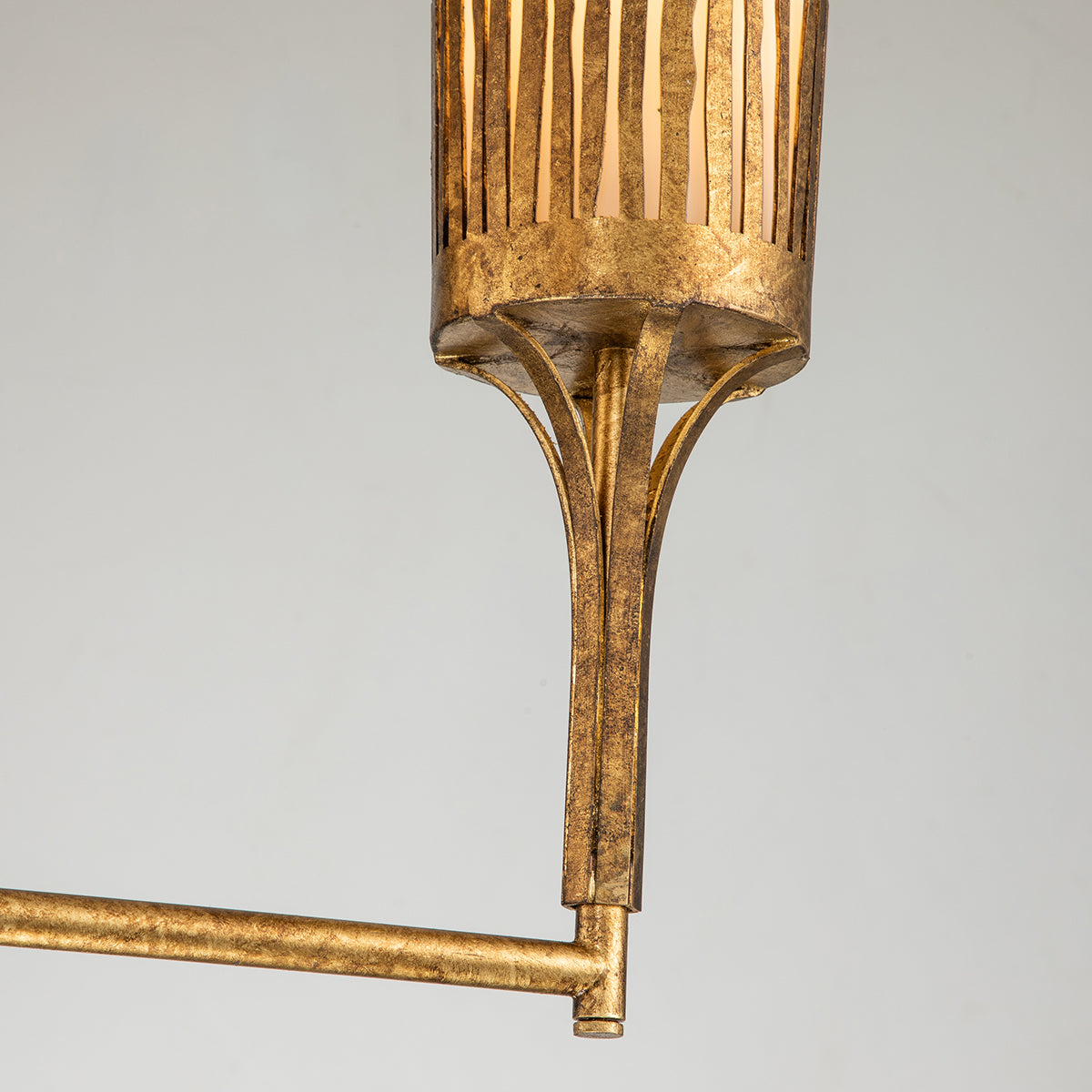 Gilded Nola Sawgrass 3 lustr zlatý bílé sklo