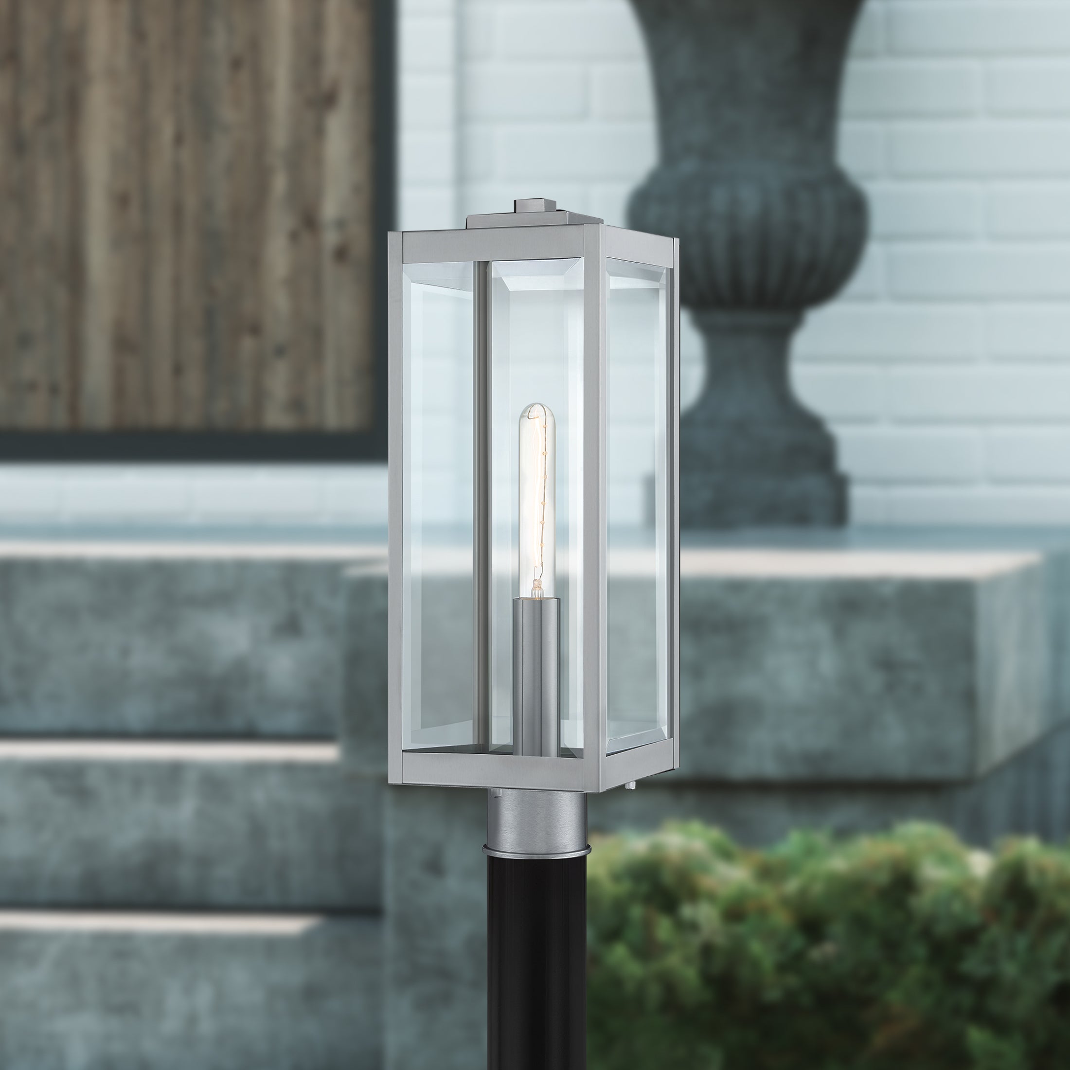 Quoizel Westover Post Light sloupková lampa Steel 20,5"