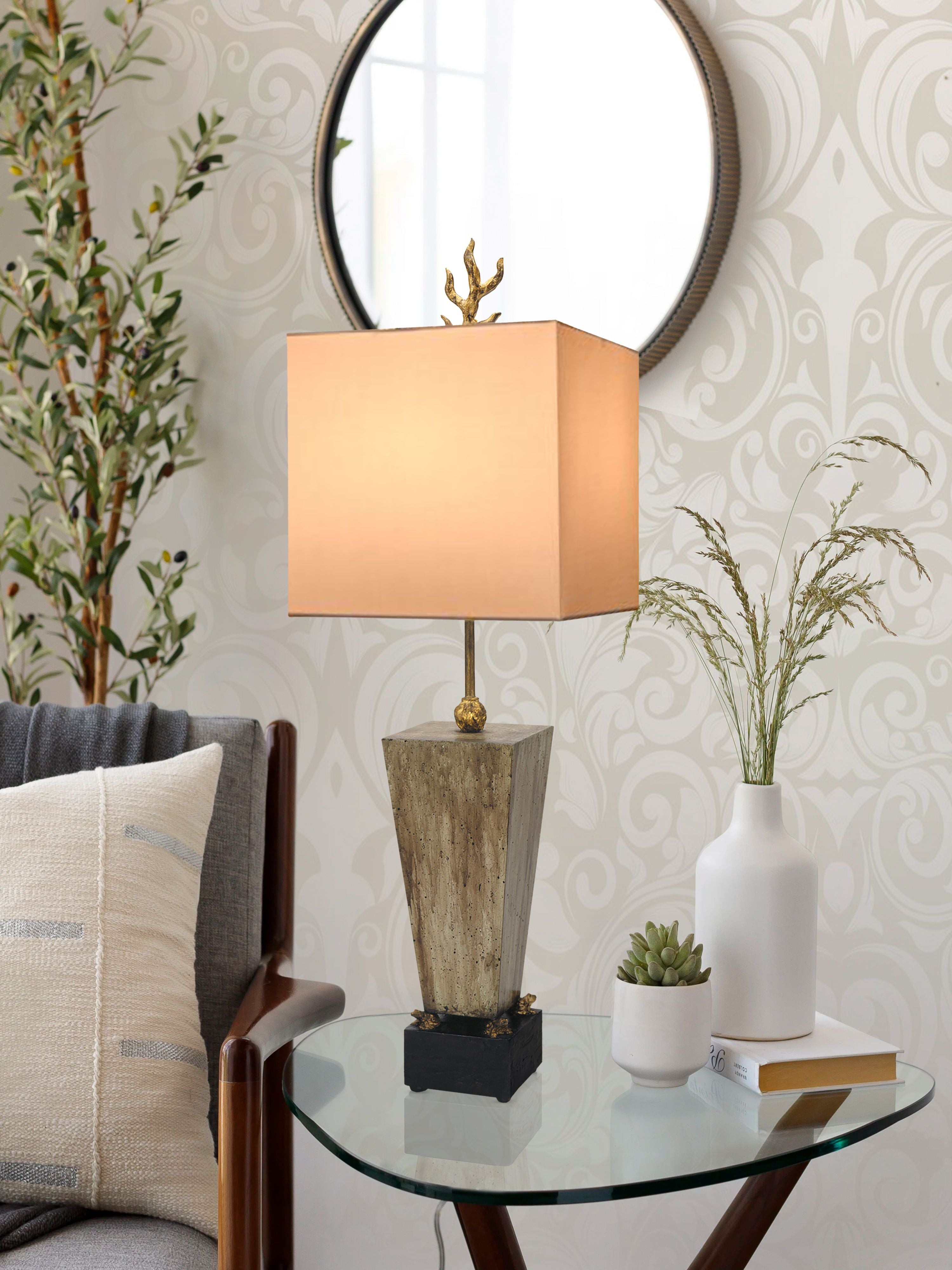 Gilded Nola Grenouille stolní lampa se žábami