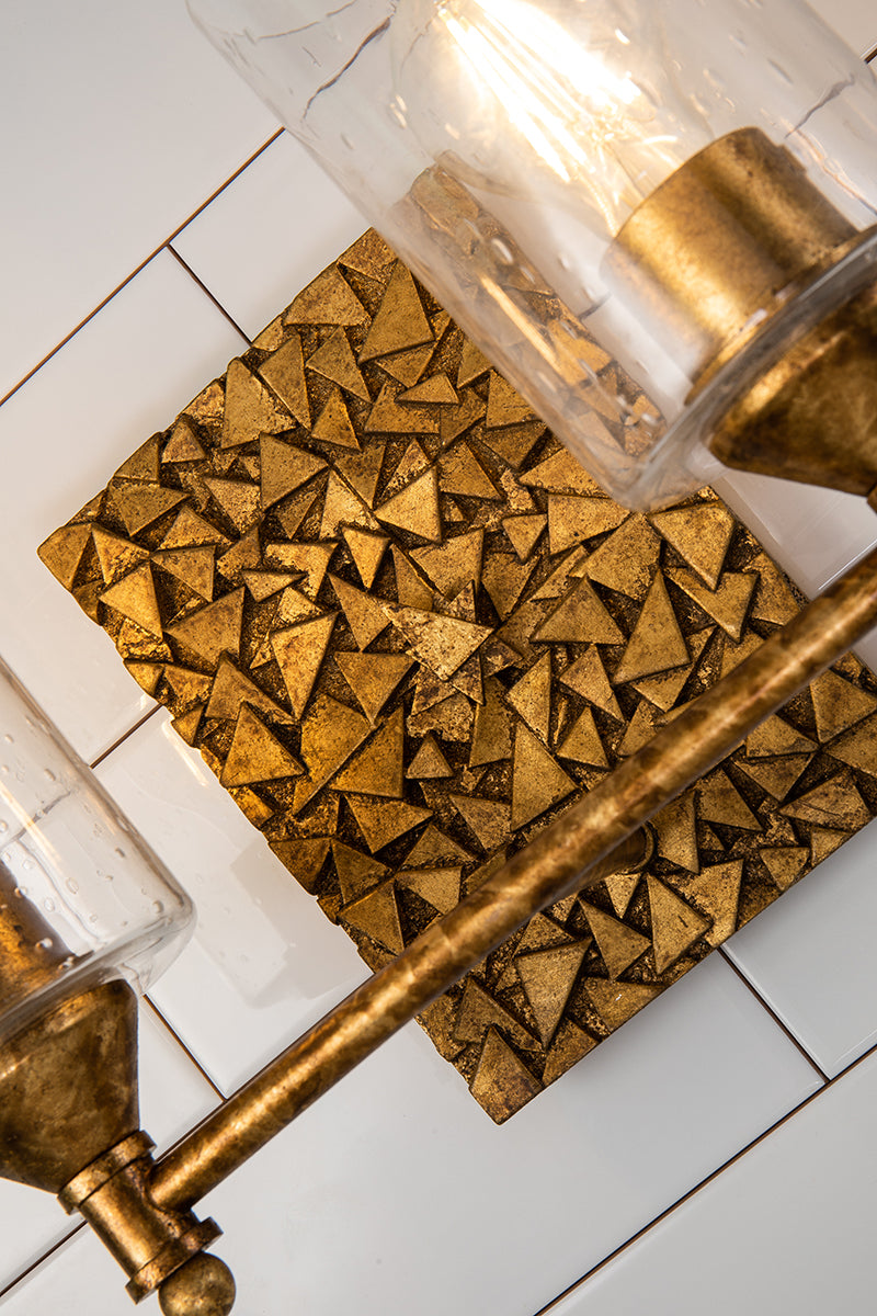 Gilded Nola Mosaic koupelnové svítidlo starožitná zlatá 2 světla