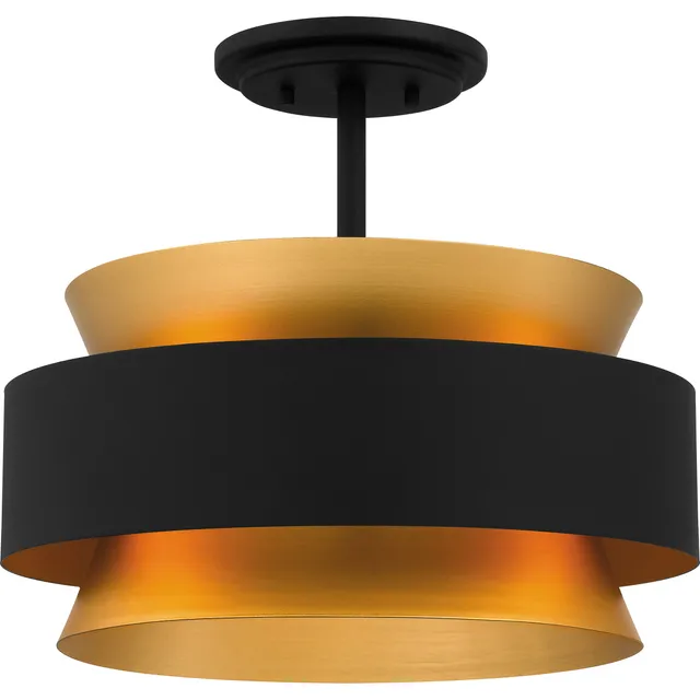 Quoizel Hagley Semi-Flush stropní svítídlo černé