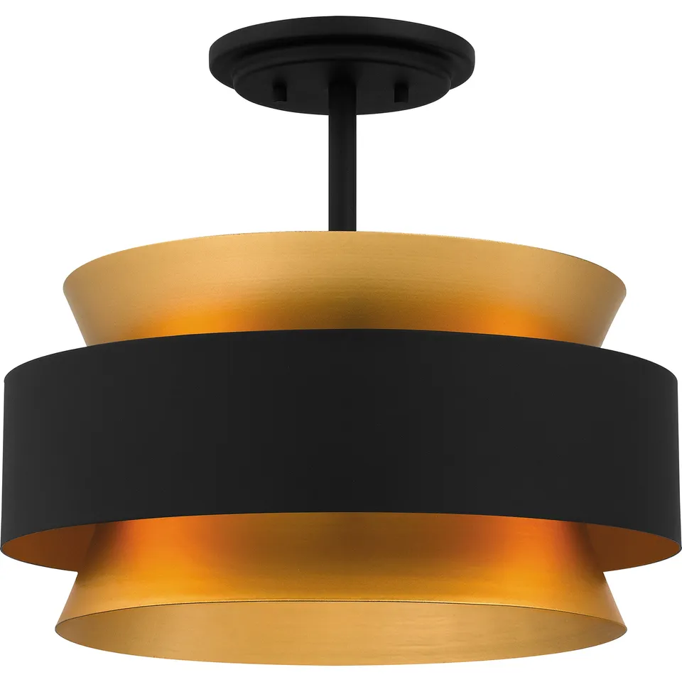Quoizel Hagley Semi-Flush stropní svítídlo černé