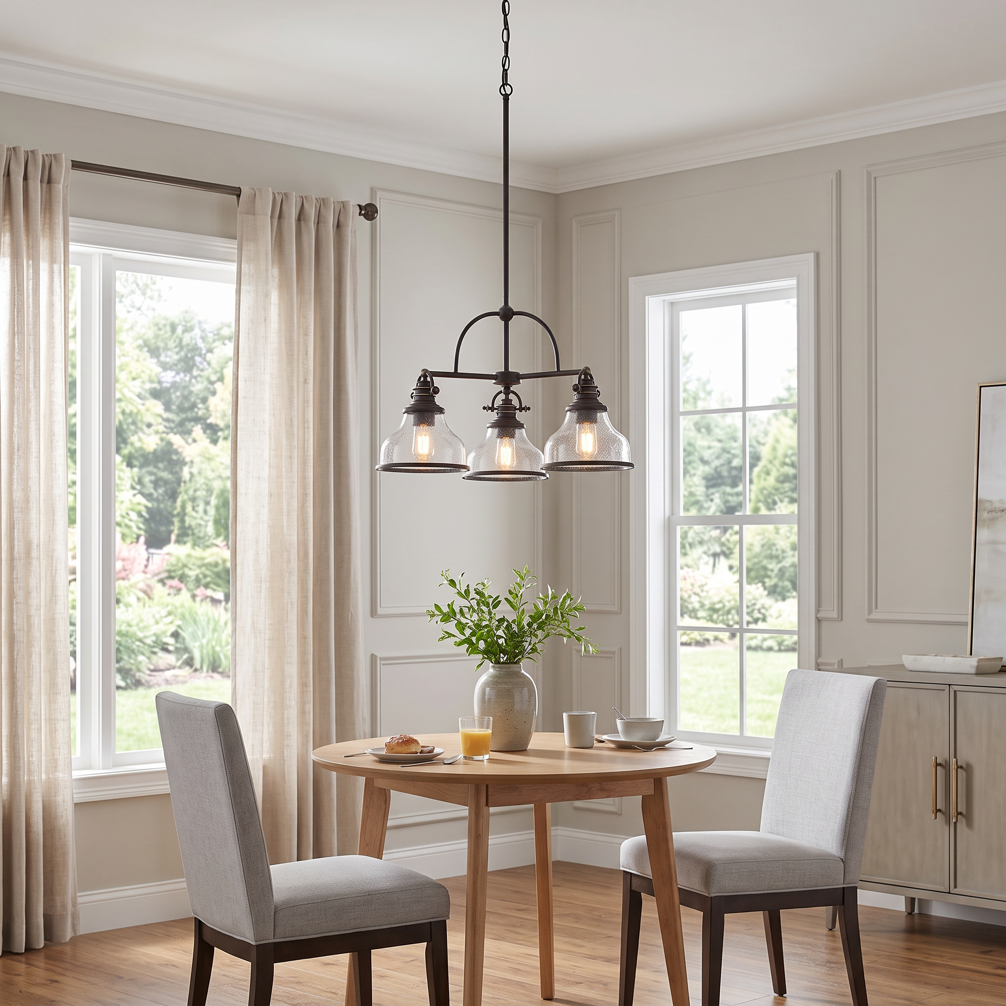 Quoizel Grant Chandelier lustr bronzový čiré sklo
