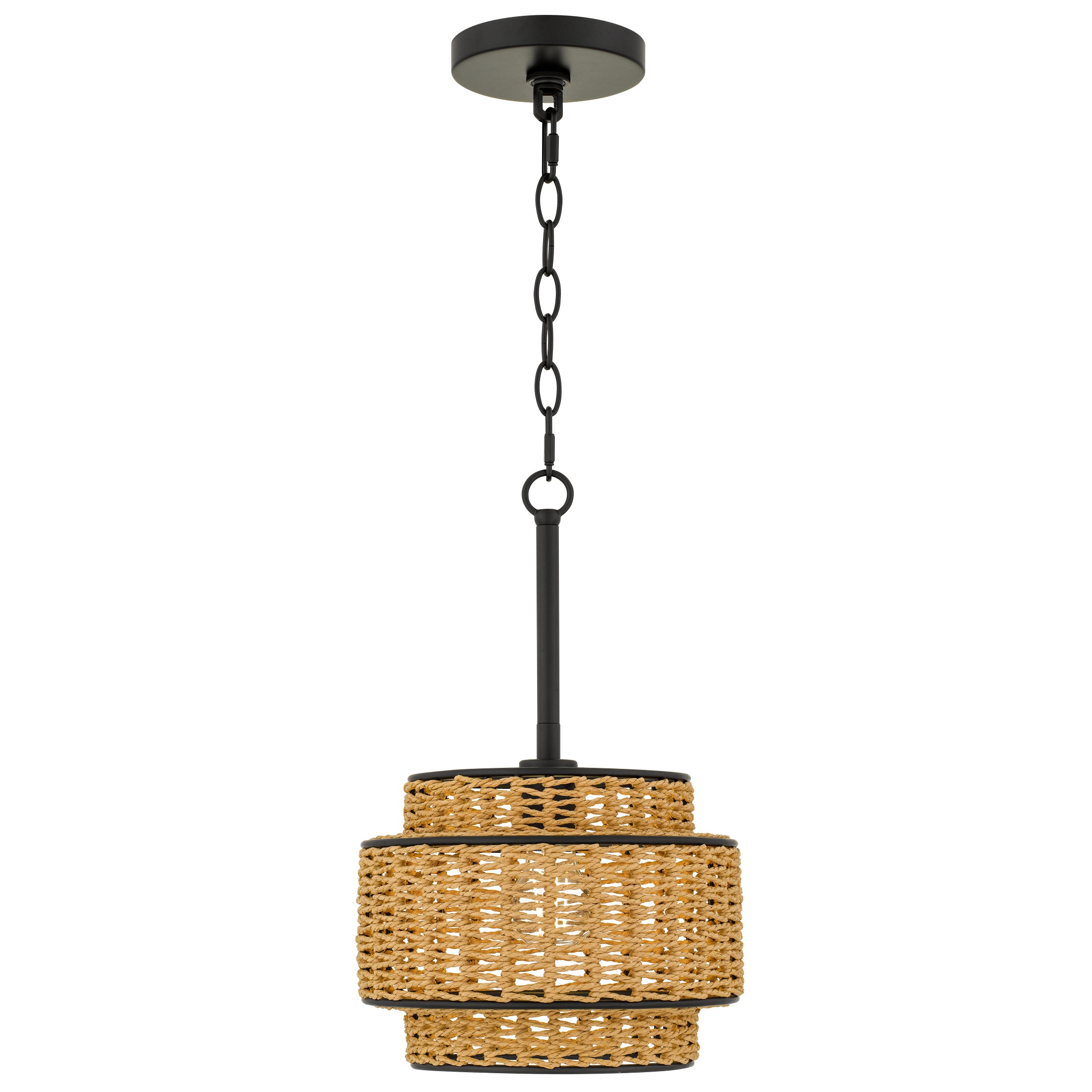 Quoizel Teton Mini Pendant svítídlo 25cm černé