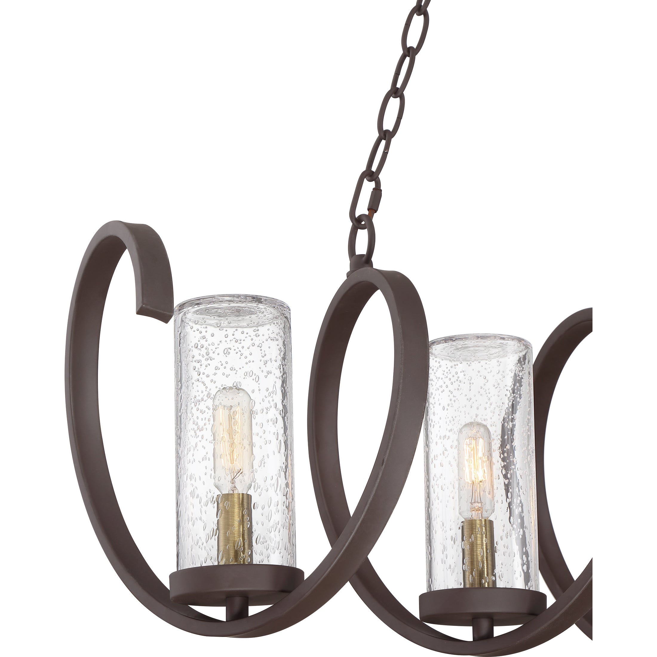 Quoizel Tumult Island Light lustr western bronze spirálový