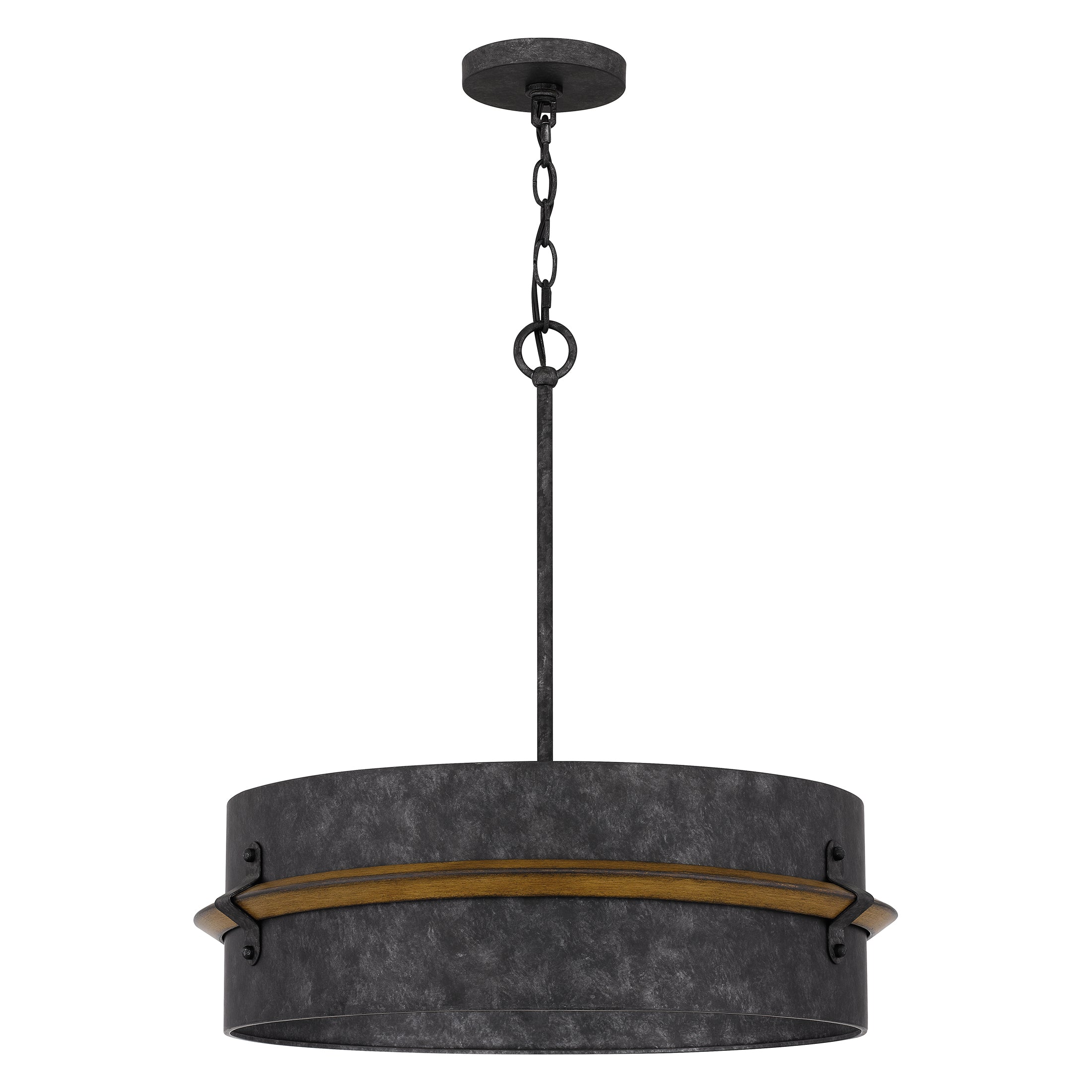 Quoizel Lariat Pendant závěsné svítídlo old black dřevo