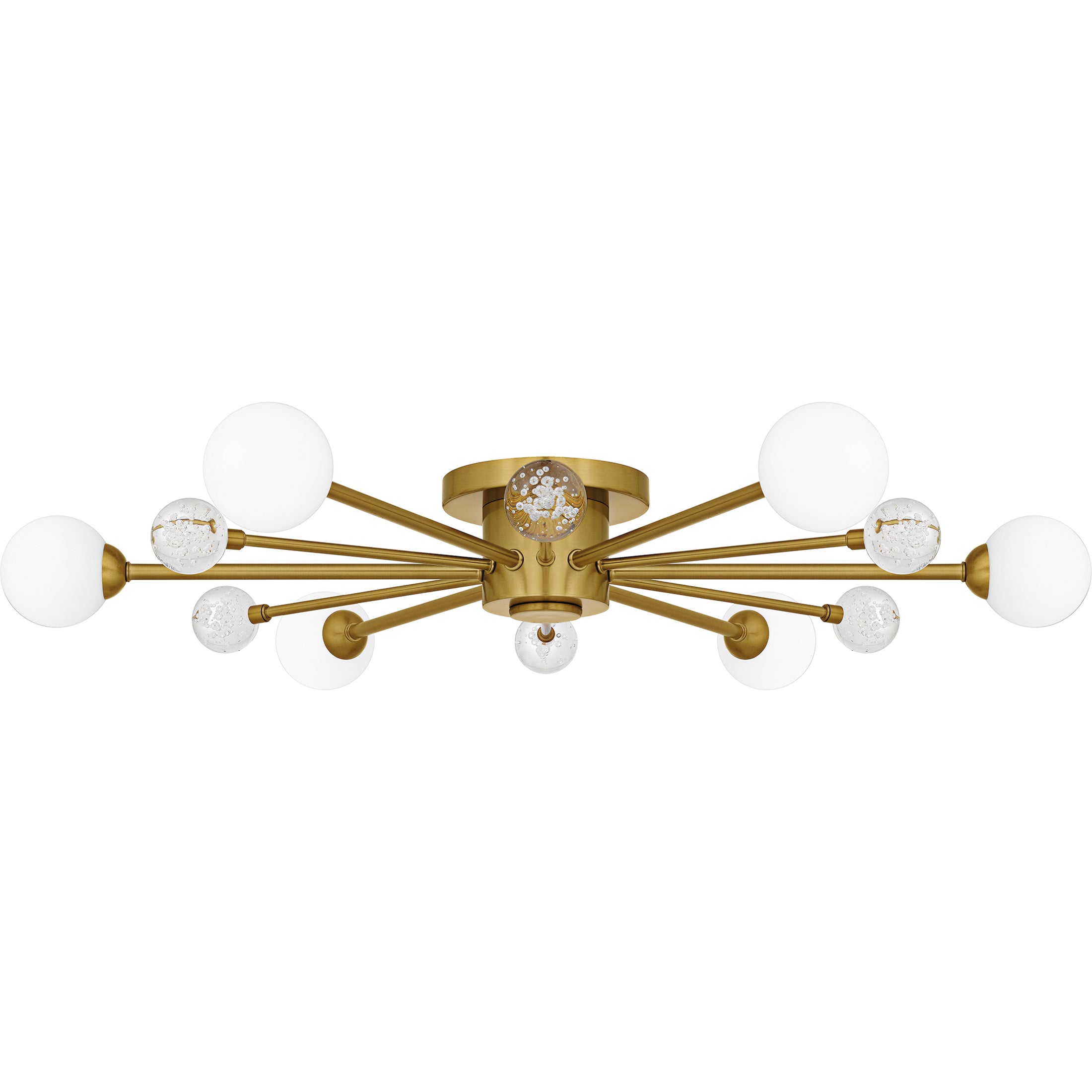 Quoizel Combe Semi-Flush stropní svítidlo černá opálové sklo