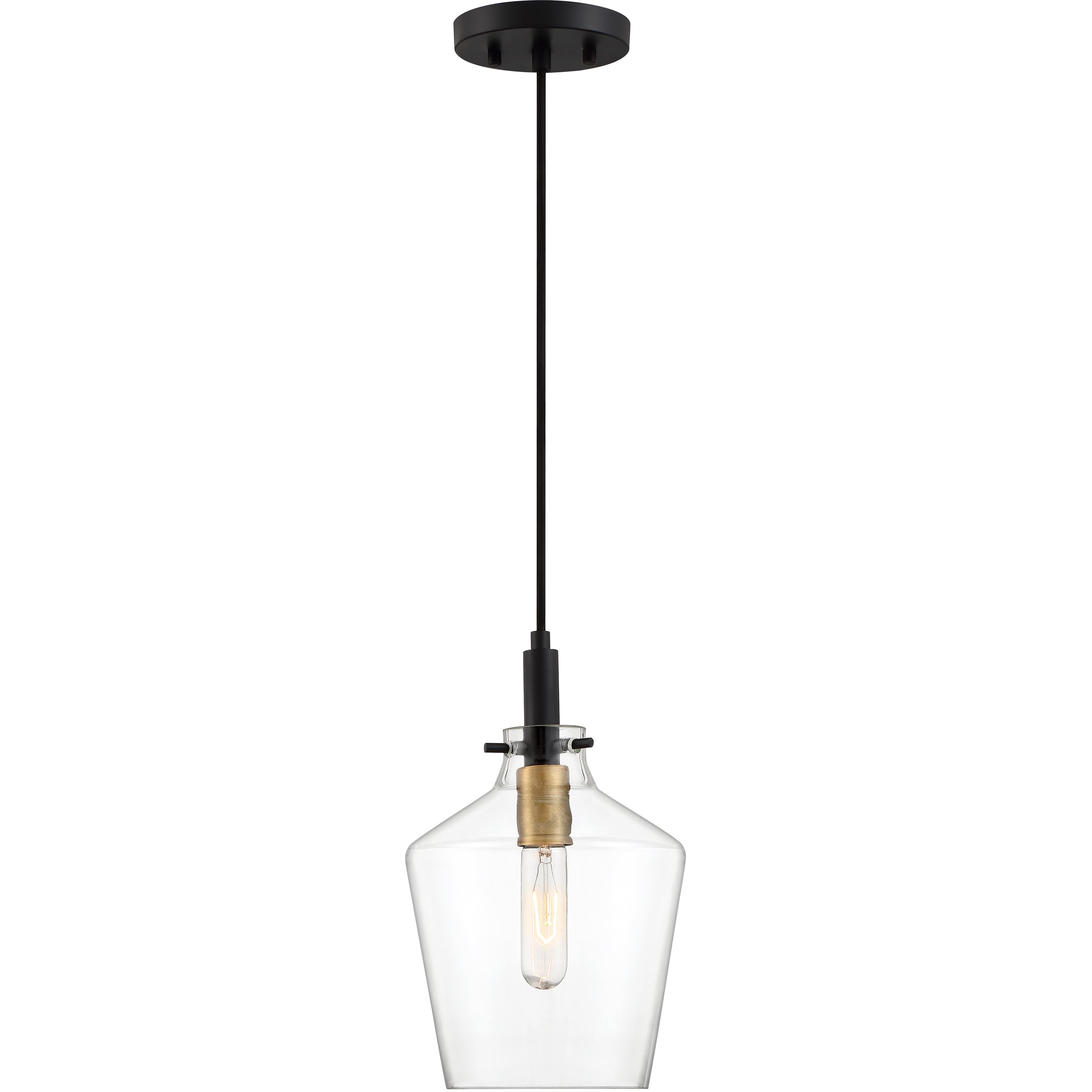 Quoizel June Mini Pendant závěsné svítidlo černé sklo