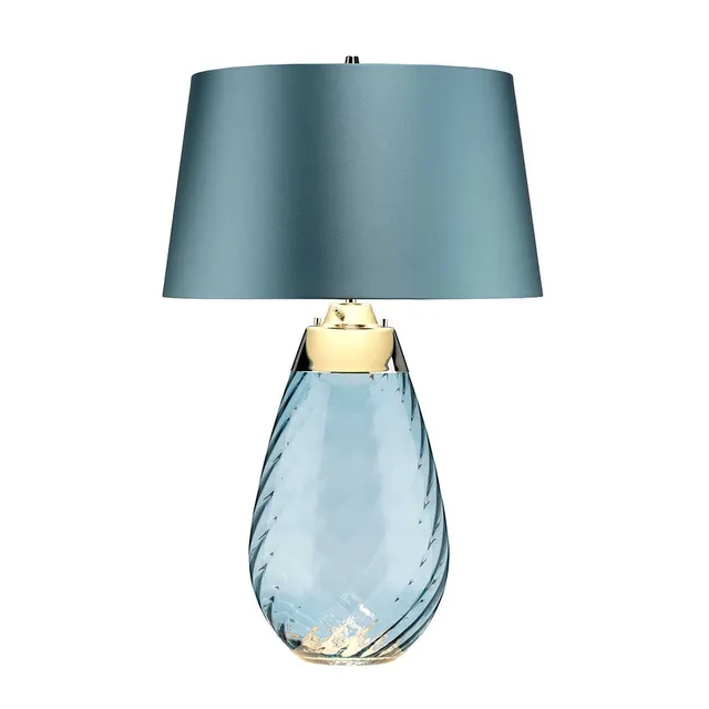 Gilded Nola Lena velká stolní lampa modrá
