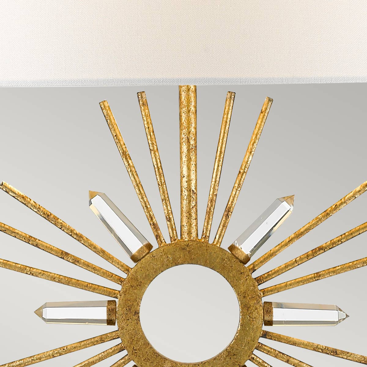 Gilded Nola Sun King stolní lampa křišťálová