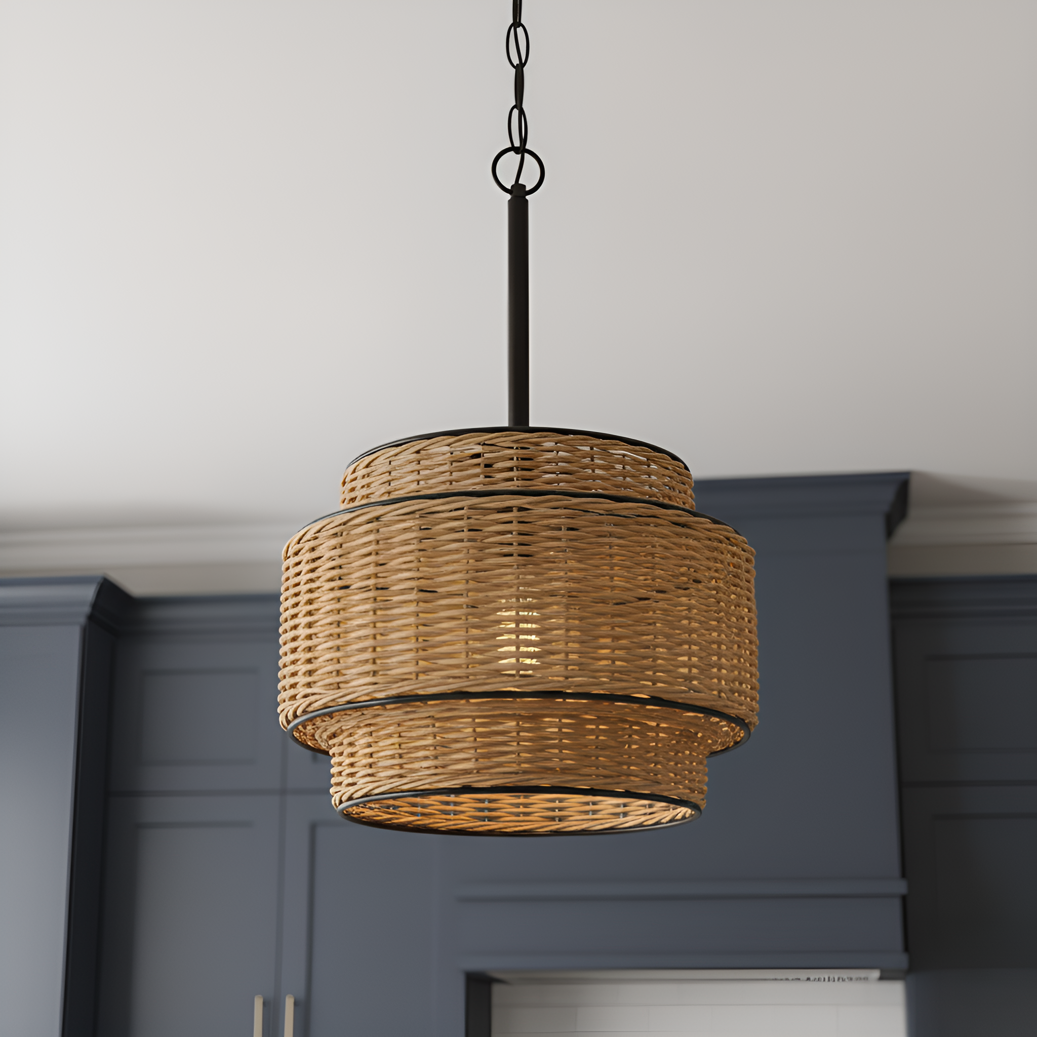 Quoizel Teton Mini Pendant svítídlo 25cm černé
