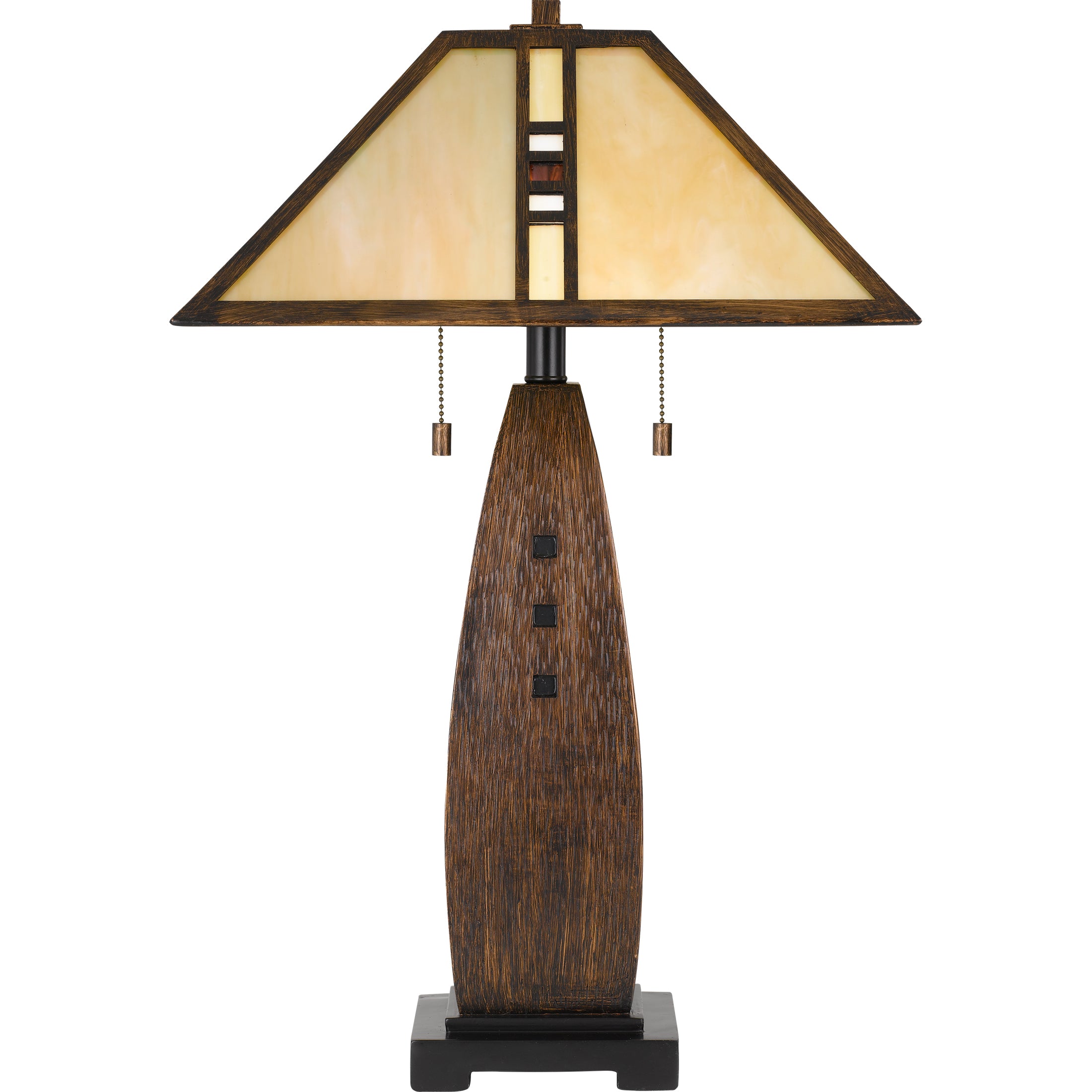 Quoizel Fulton stolní lampa vitrážová mission sienna