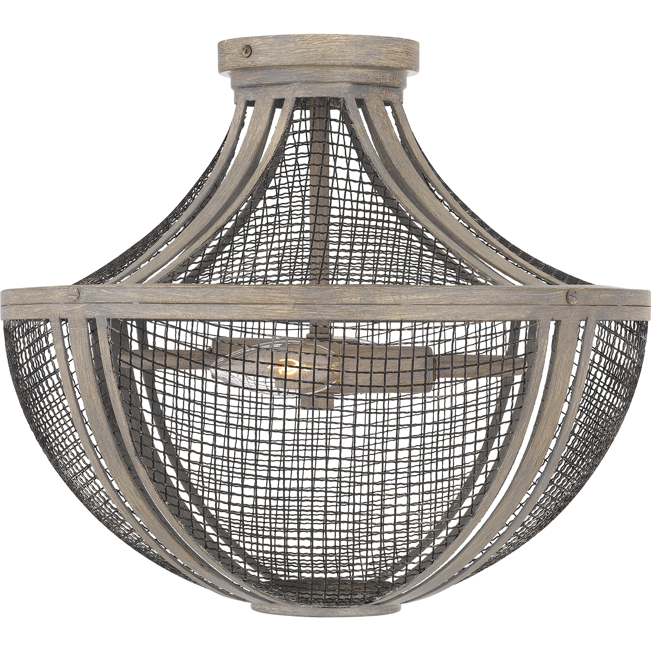 Quoizel Hallie Semi-Flush stropní svítidlo šedé dřevo