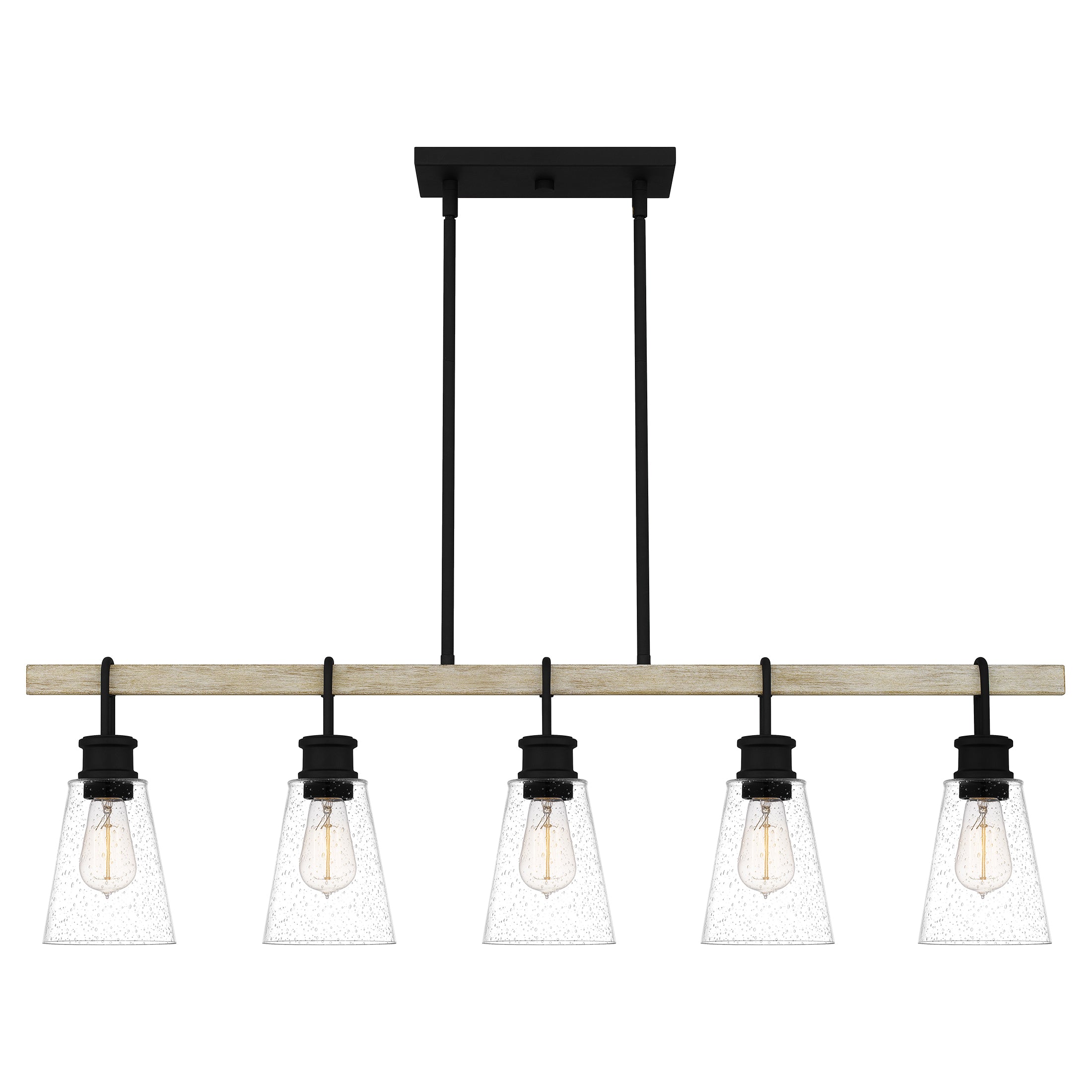 Quoizel Kingsbridge Island Light lustr earth black sklo