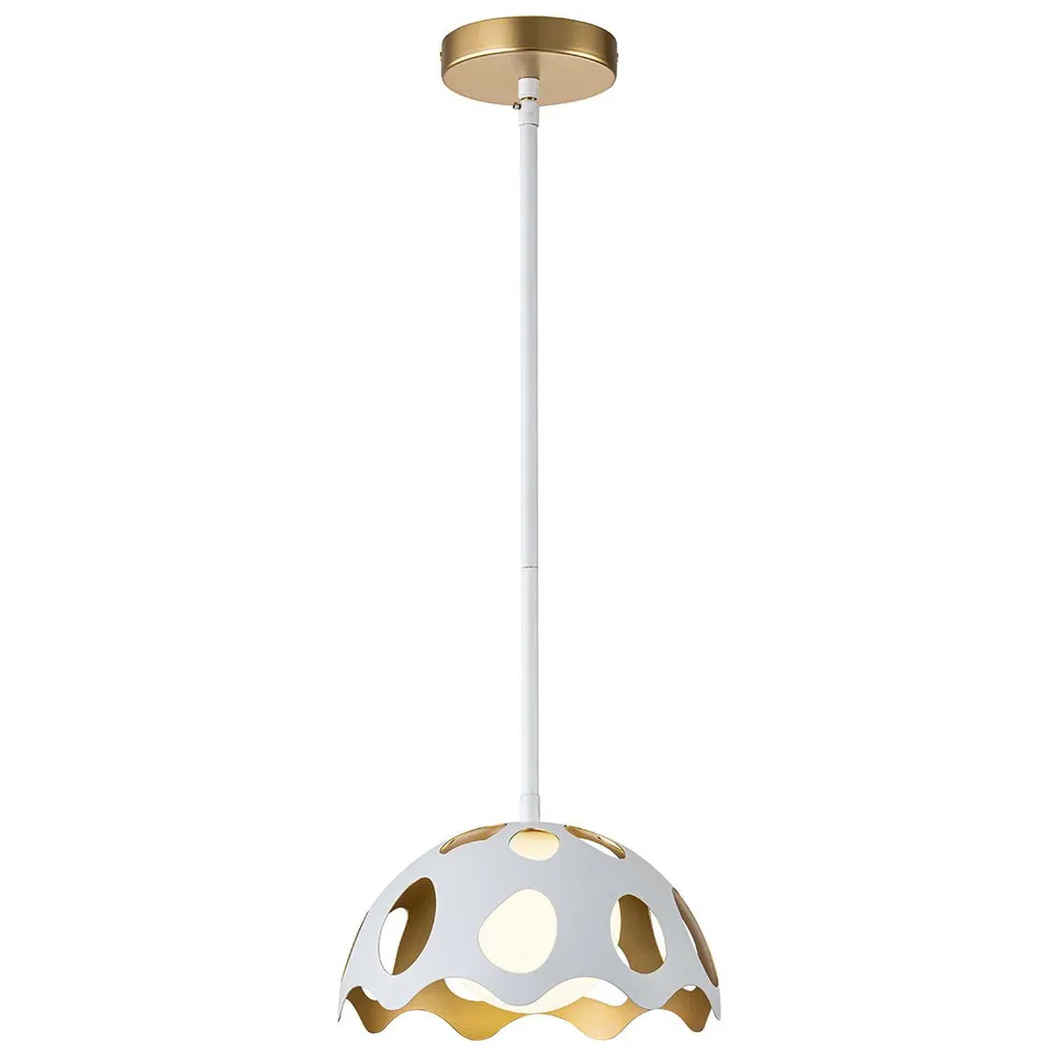 Gilded Nola Pebbles závěsné svítidlo bílá zlato 25 cm