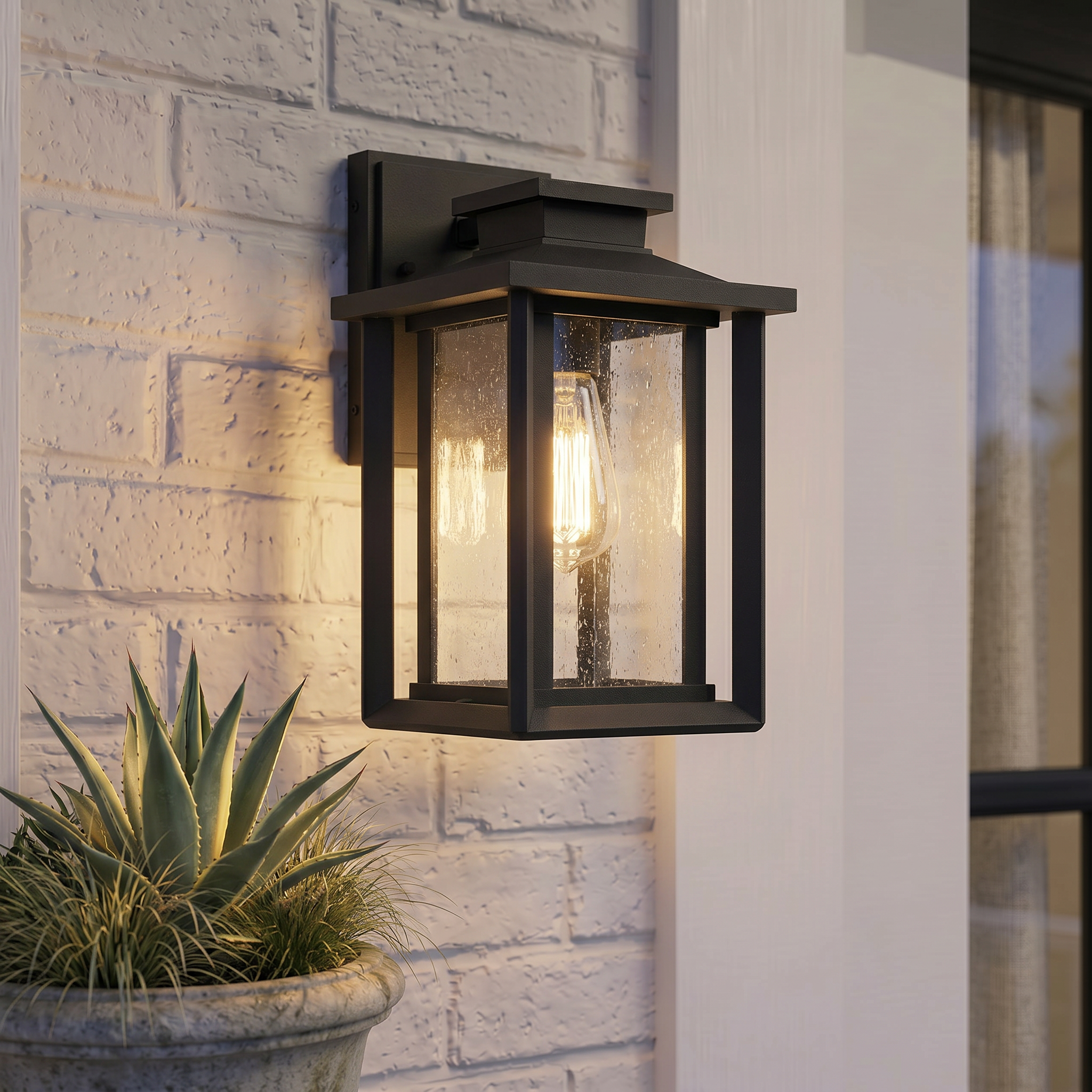 Quoizel Wakefield Wall Light venkovní světlo earth black 14" H