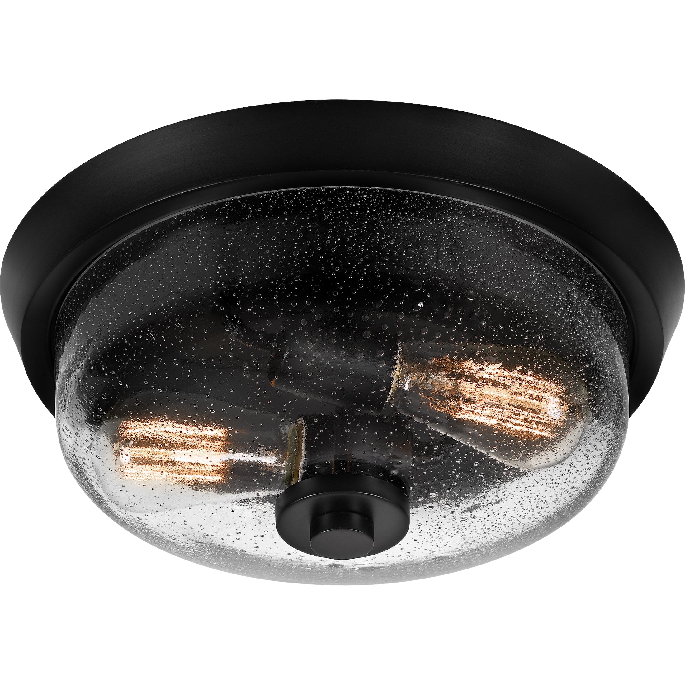 Quoizel Radius Flush Mount stropní svítídlo černé sklo