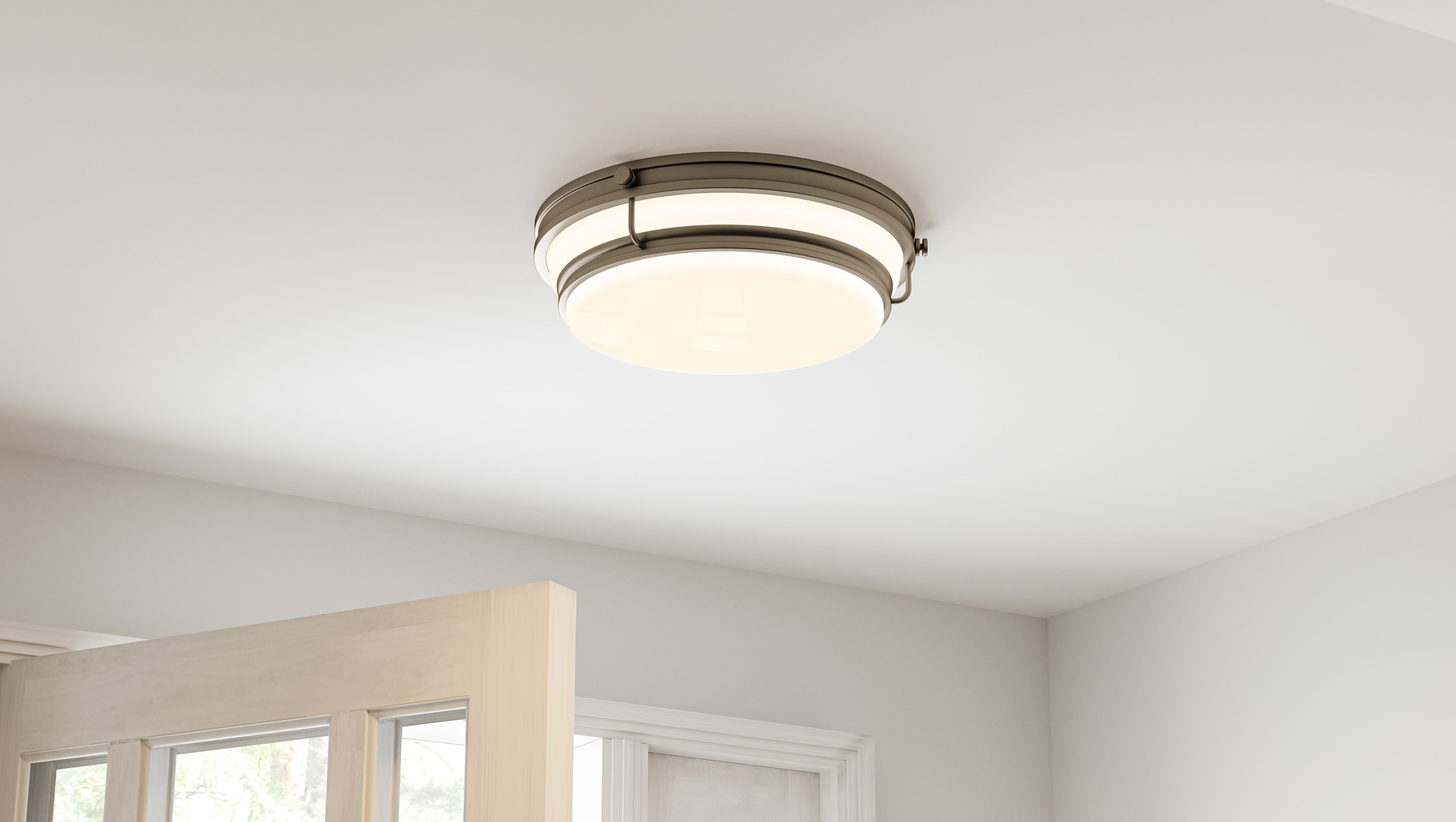 Quoizel Grafton Flush Mount stropnice weathered brass