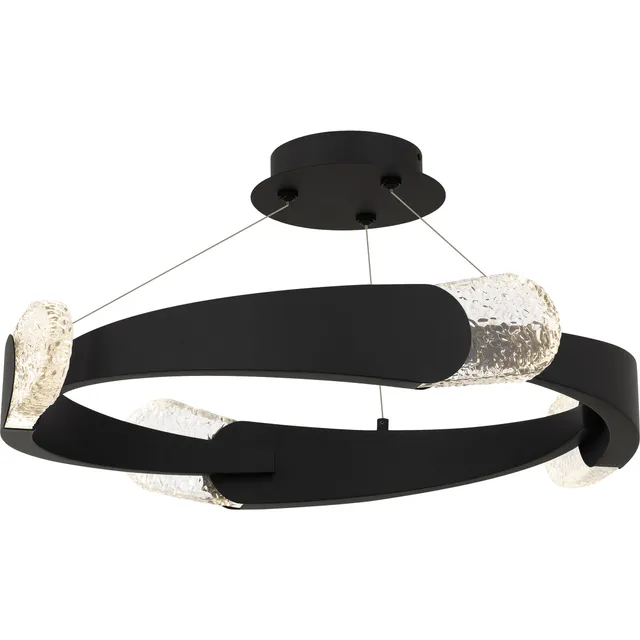 Quoizel Saffron Semi-Flush stropní svítidlo matte black LED