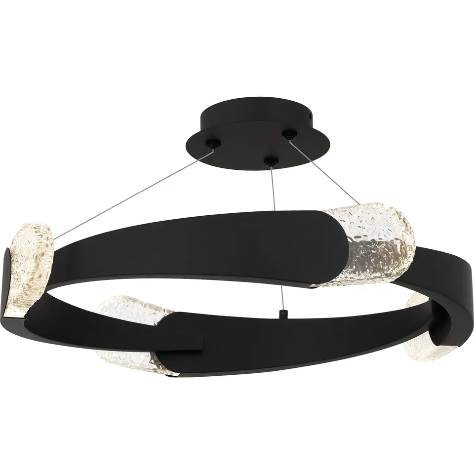 Quoizel Saffron Semi-Flush stropní svítidlo matte black LED