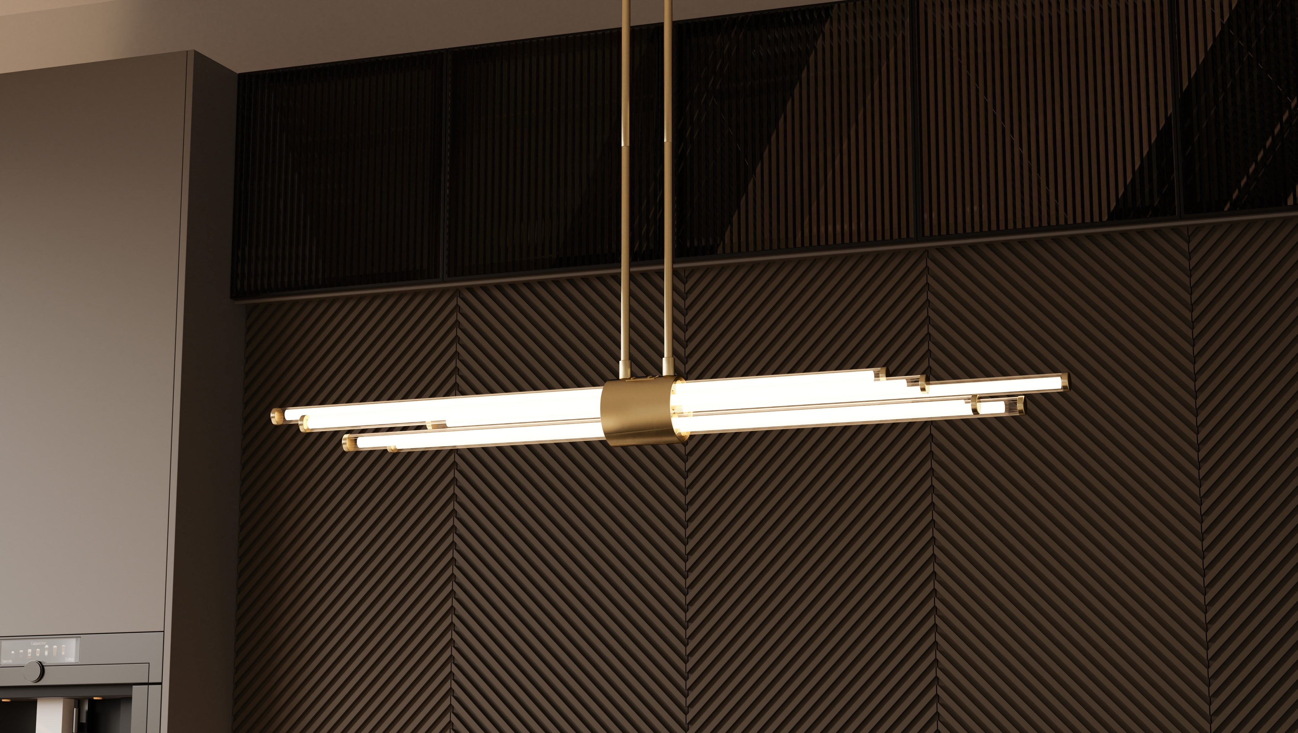 Quoizel Talbott ostrovní svítidlo Matte Black LED