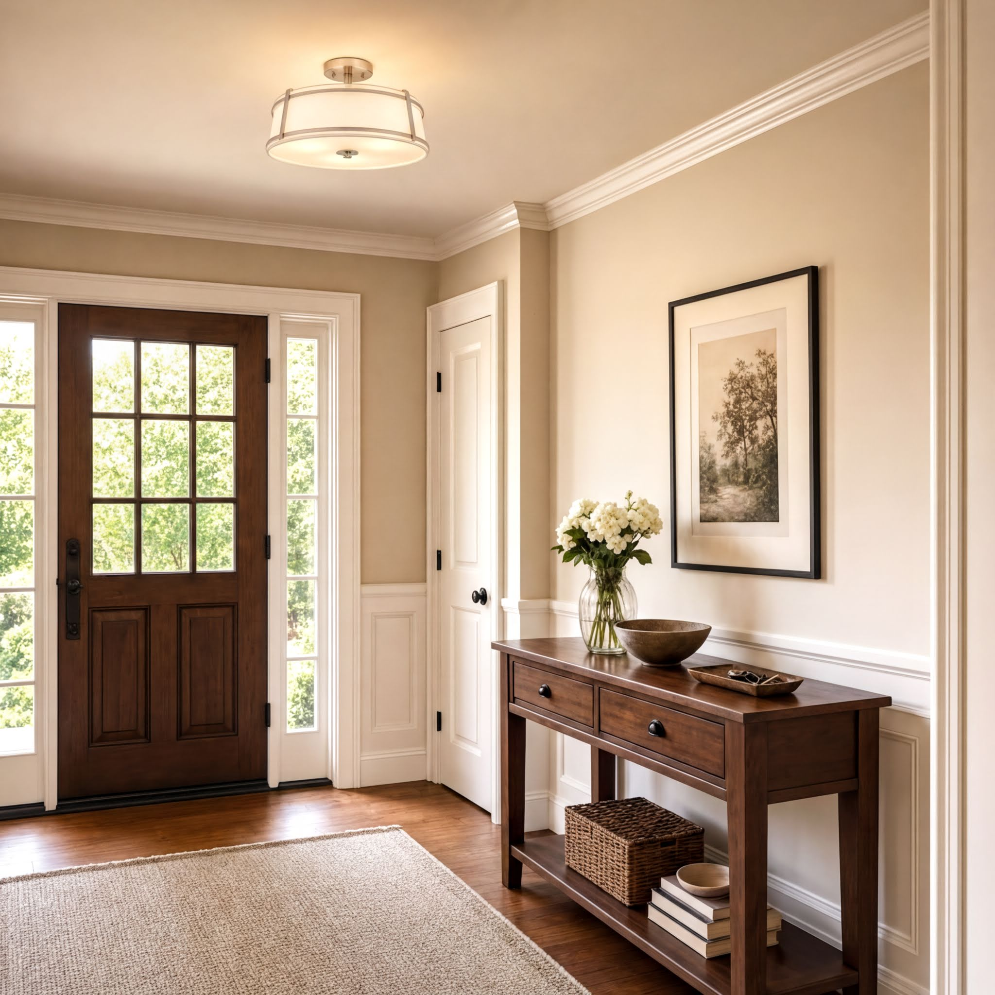 Quoizel Sloane stropní svítídlo Brushed Nickel látka